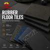 500*500*25mm Shock-absorbing Gym Rubber Mats Anti Slip Flooring | CNMI