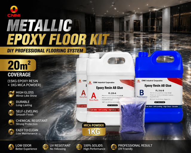 Metallic Epoxy Floor Coating for Garage & Showroom | CNMI
