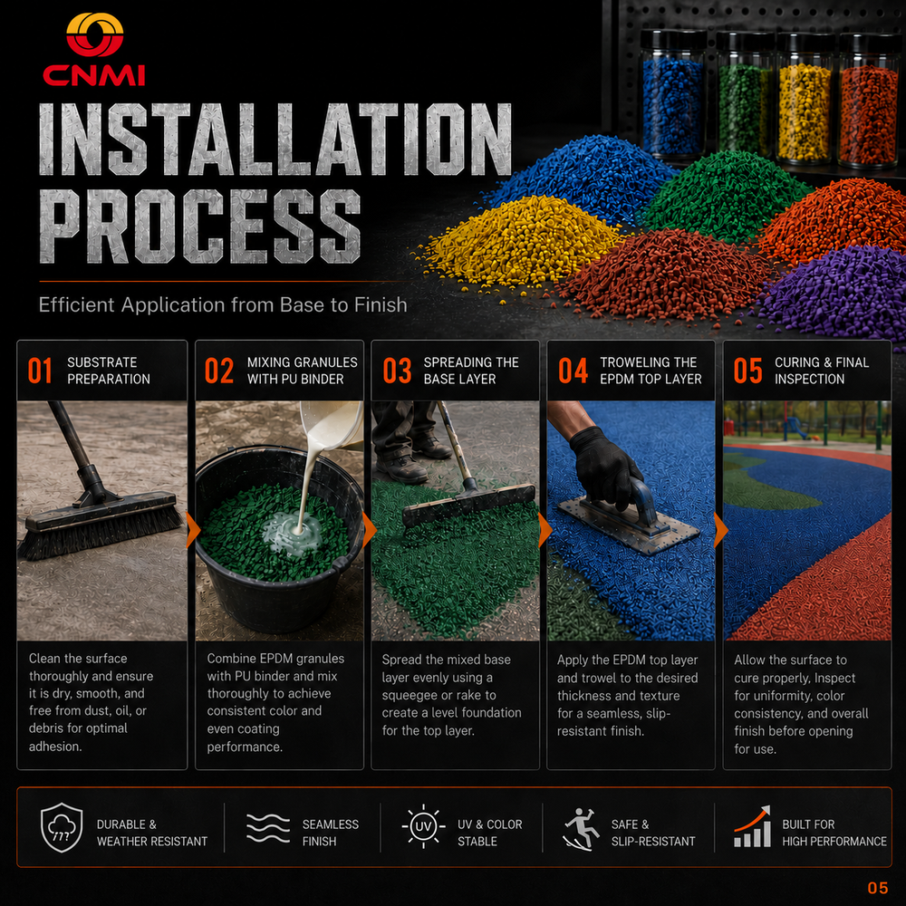5% EPDM Rubber Granules for Sports Flooring and Playground Surfaces|&nbsp;CNMI