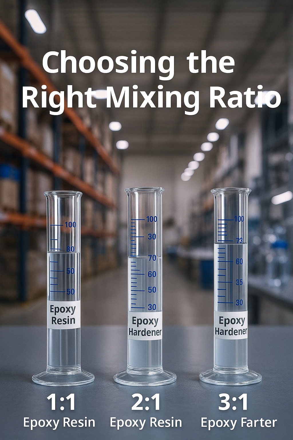 Choosing the Right Mixing Ratio: How 1:1, 2:1, and 3:1 Epoxy Systems Are Engineered for Different Applications