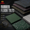 500*500*15mm Shock-absorbing Gym Rubber Mats Anti Slip Flooring | CNMI