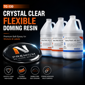 CNMI Crystal Clear Soft Epoxy Resin for Stickers, DIY Crafts, Decals and Surface Coating