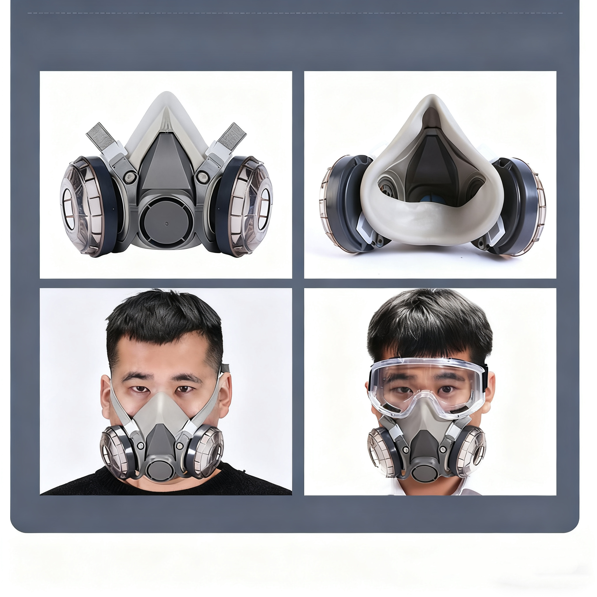 Dust Mask with Integrated Anti-Fog Goggles