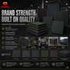 500*500*15mm Shock-absorbing Gym Rubber Mats Anti Slip Flooring | CNMI