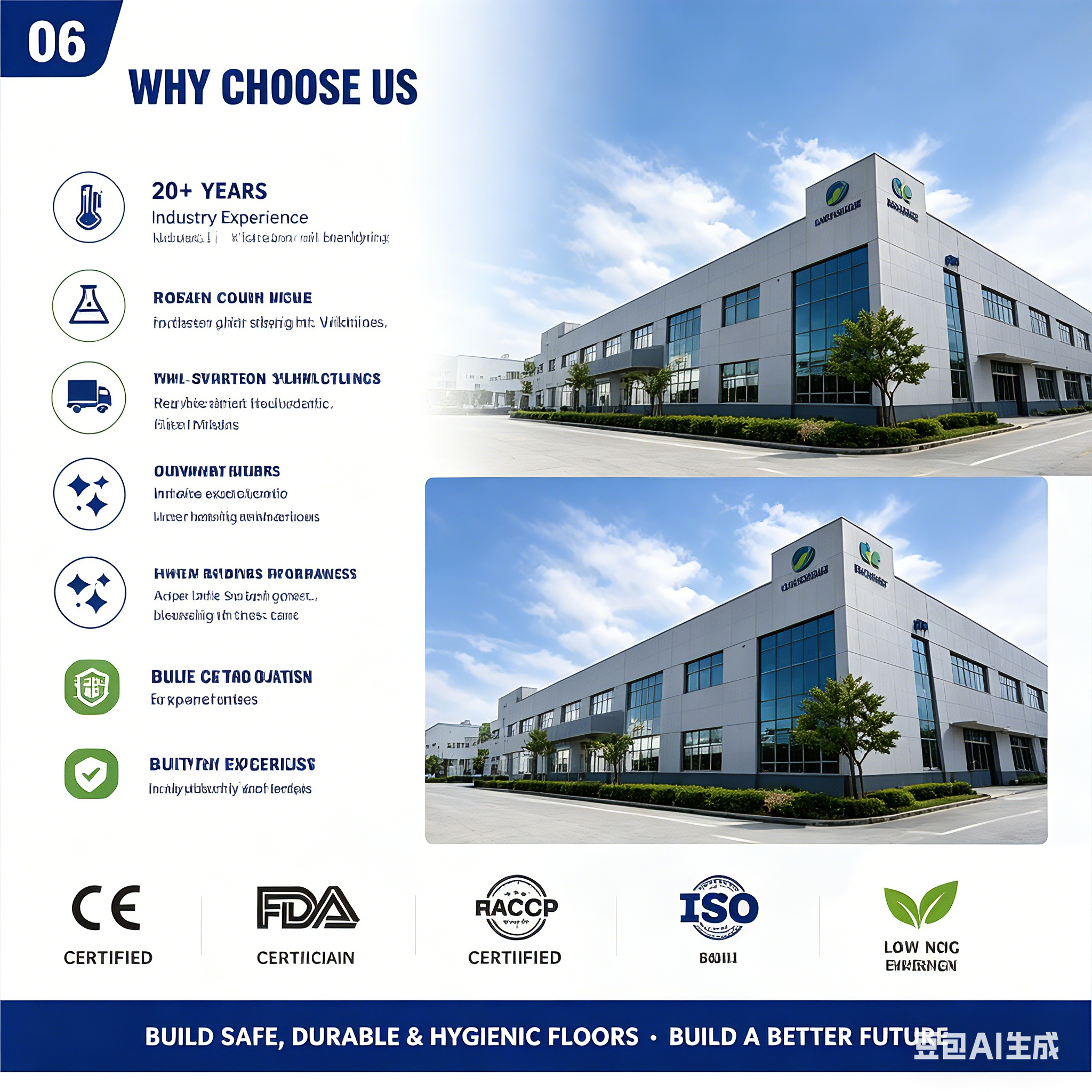 Polyurethane Cement Flooring for Food Factory | CNMI