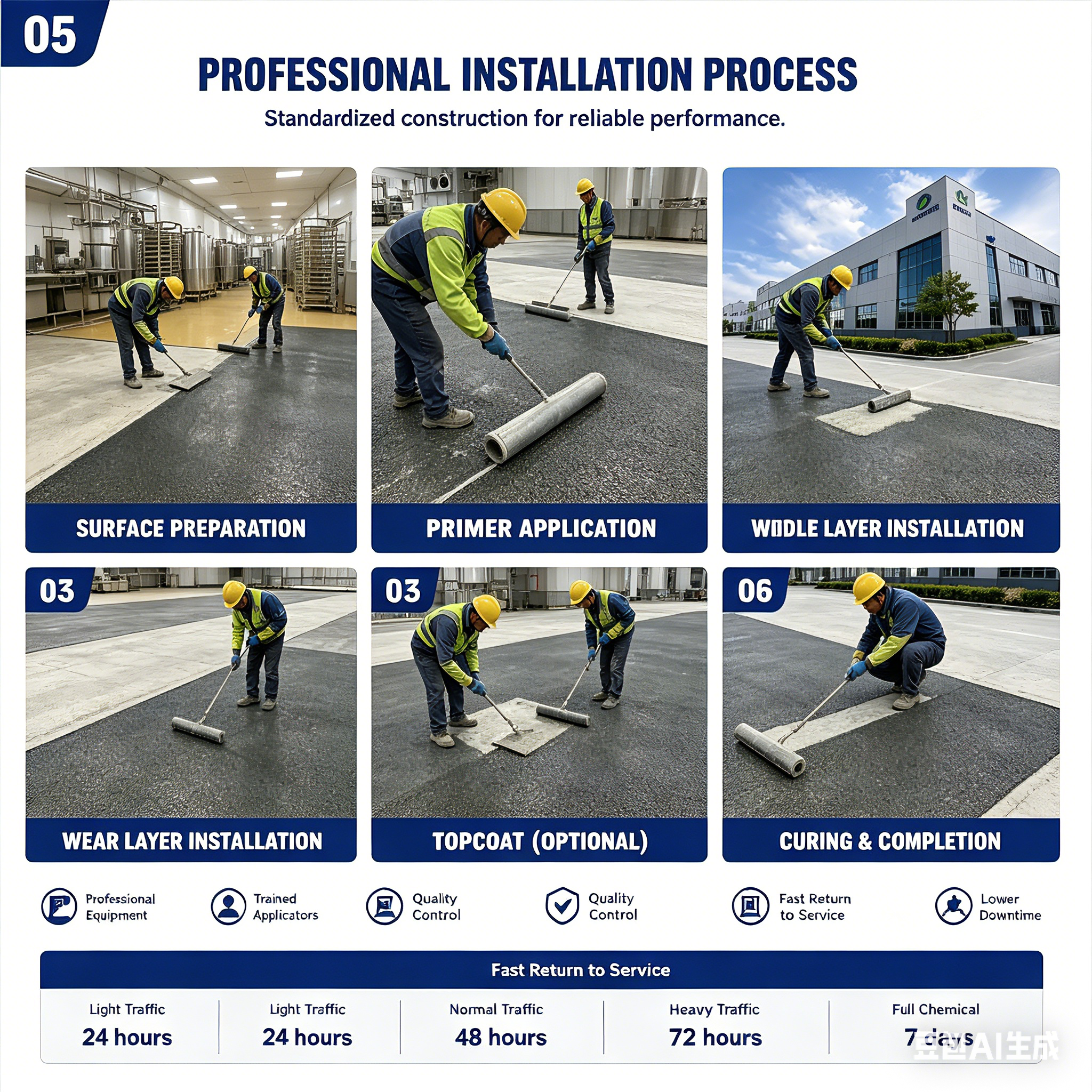 Polyurethane Cement Flooring for Food Factory | CNMI