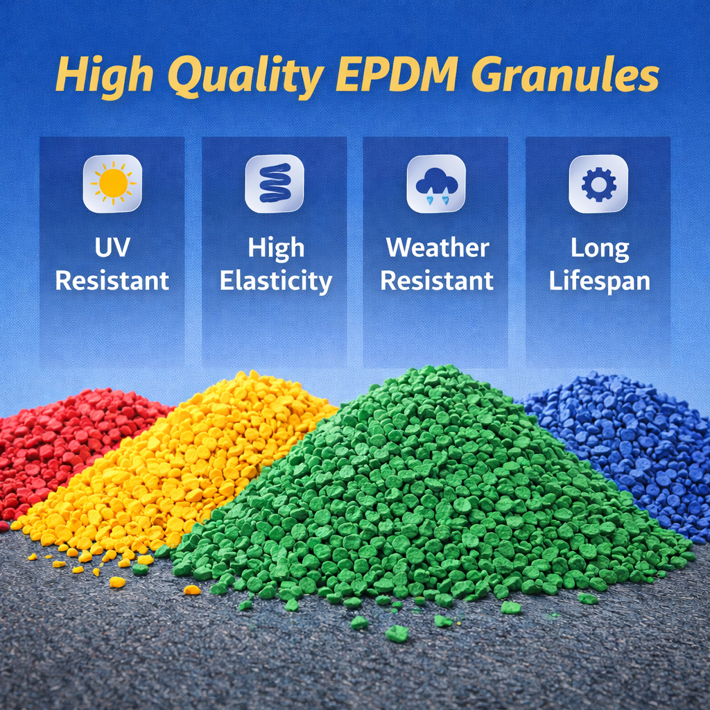 High Quality EPDM Rubber Granules for Sports Flooring and Playground Surfaces