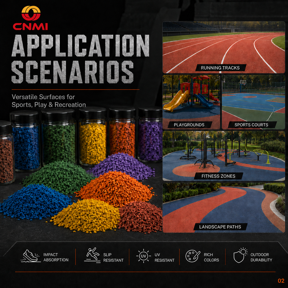 5% EPDM Rubber Granules for Sports Flooring and Playground Surfaces|&nbsp;CNMI