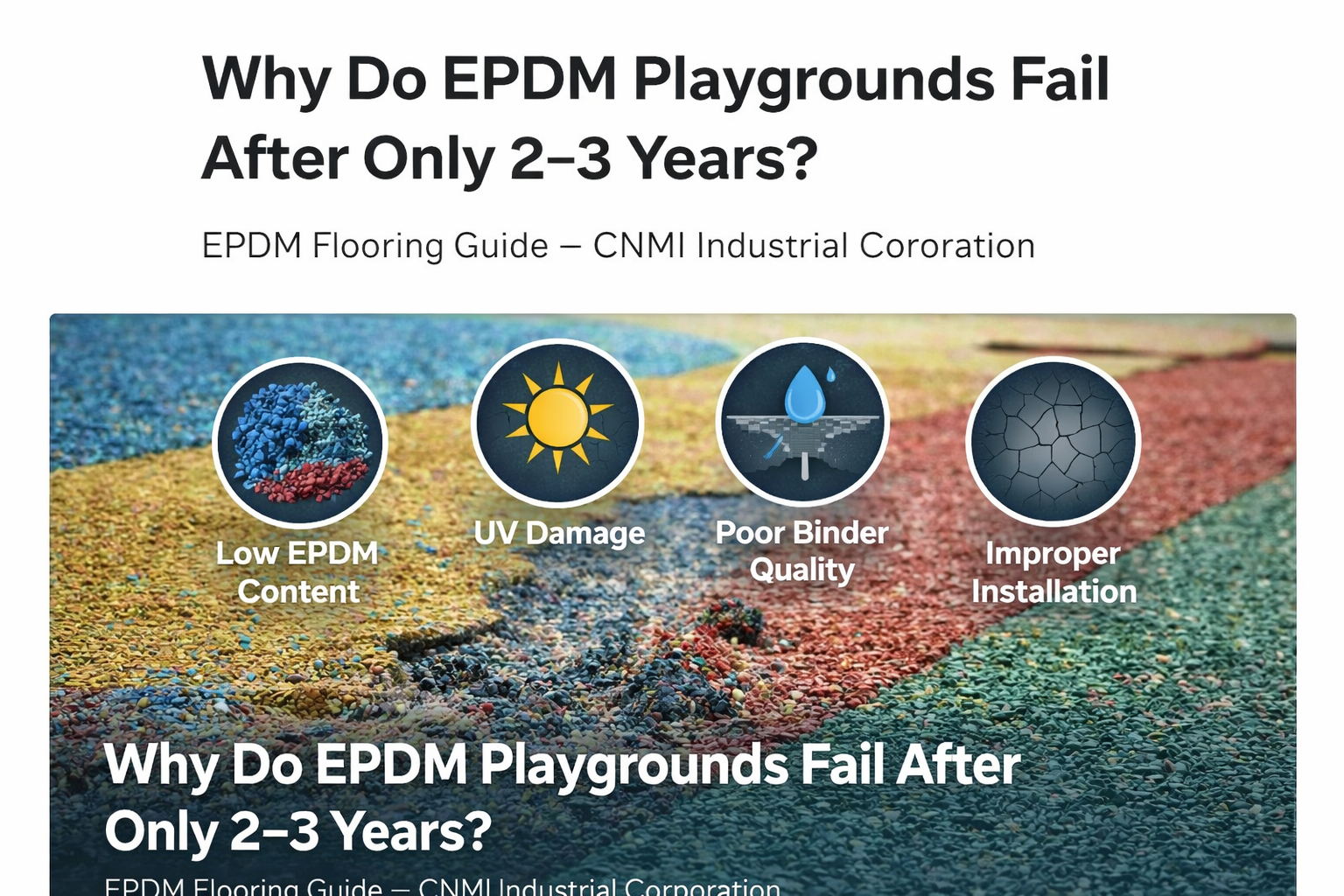 Why Do Some EPDM Playgrounds Fail After Only 2Years