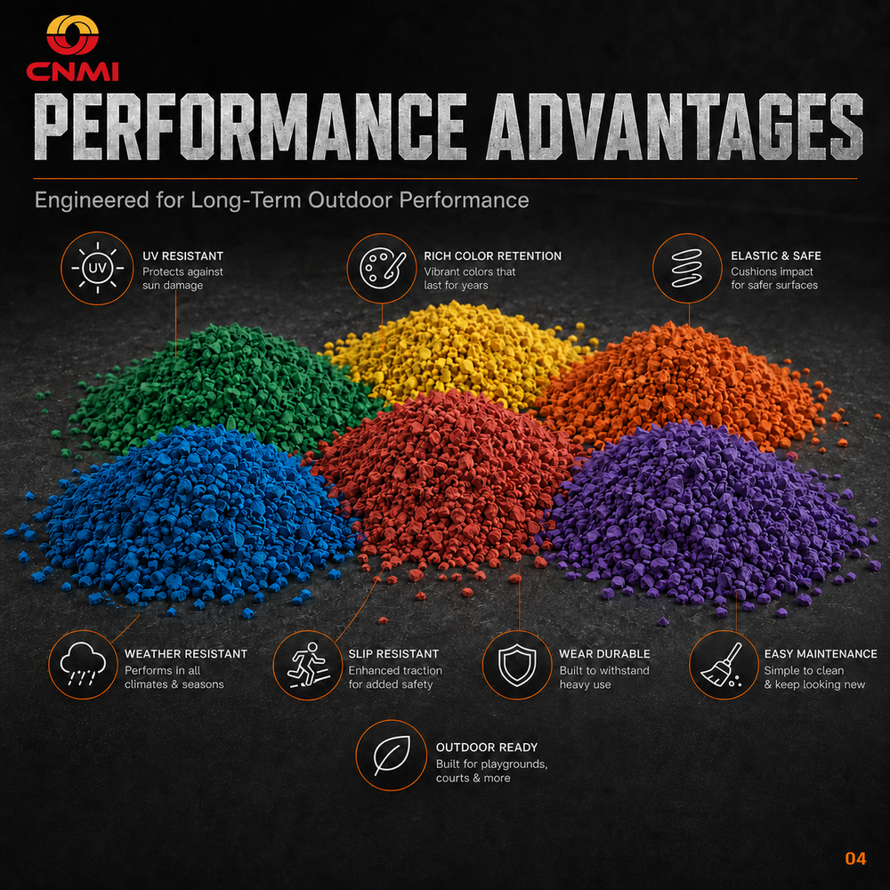 5% EPDM Rubber Granules for Sports Flooring and Playground Surfaces|&nbsp;CNMI