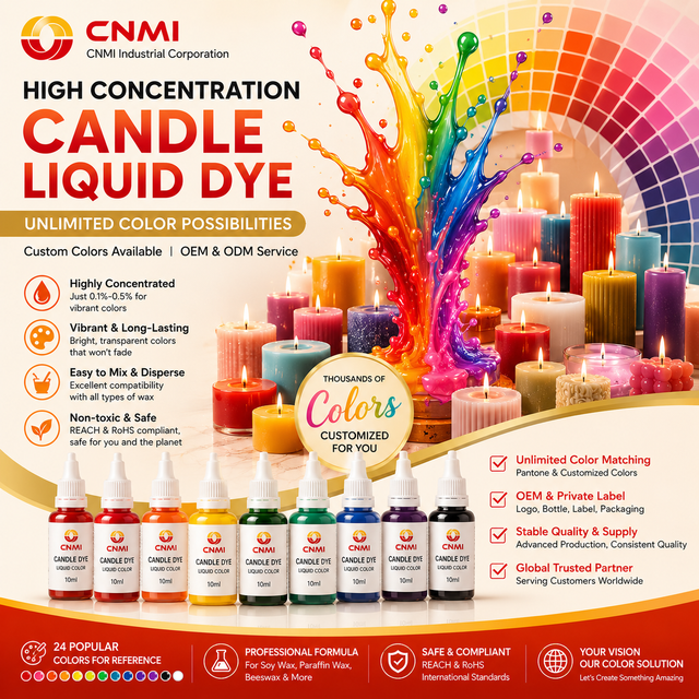 High Concentration Transparent Liquid Candle Dye for Candle Colorant | CNMI