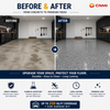 Epoxy Garage Floor Coating Kit with Flakes – High Solids System for 1 Car Garage 275 sq.ft