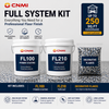 Epoxy Garage Floor Coating Kit with Flakes – High Solids System for 1 Car Garage 275 sq.ft