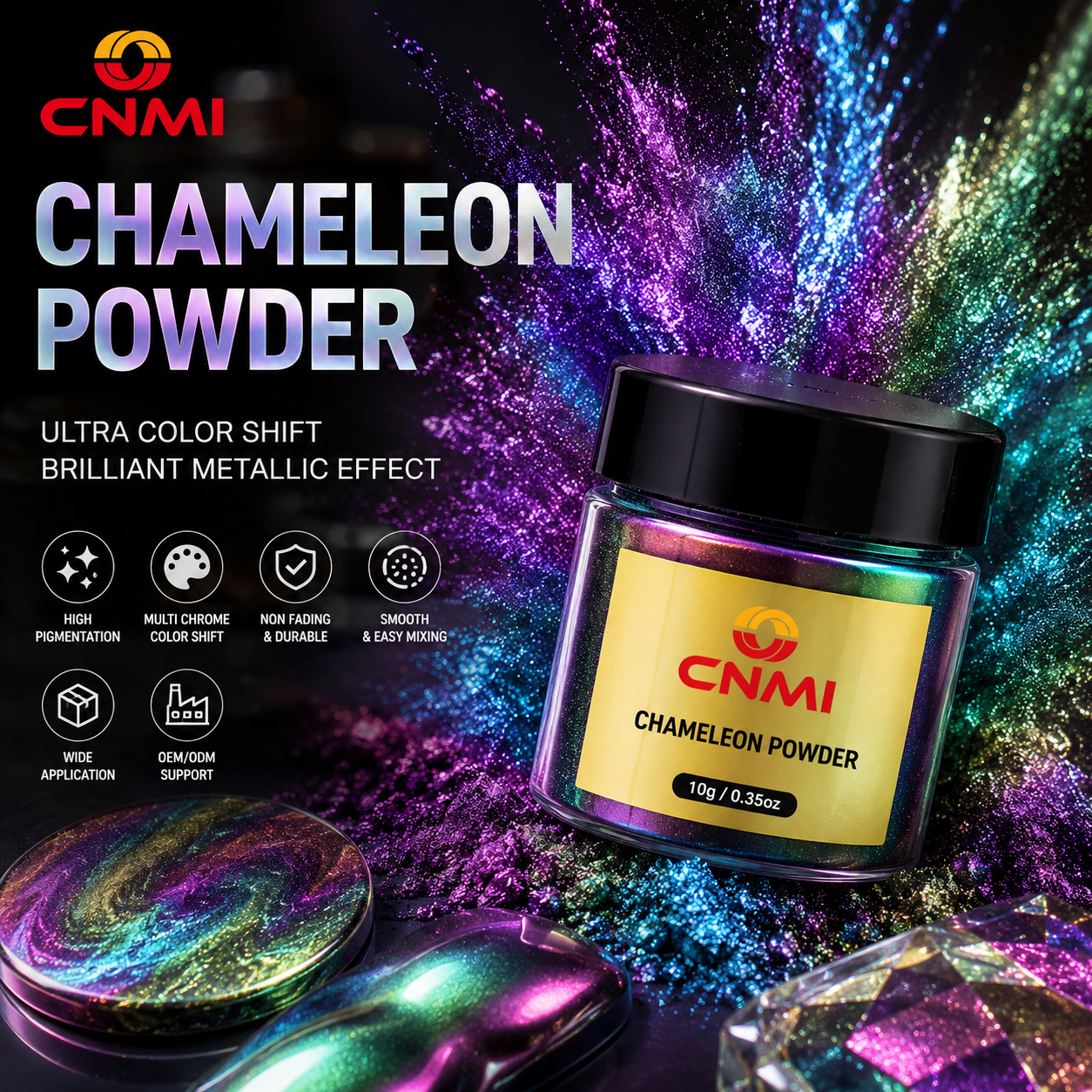 UV Stable Color Shift Chameleon Powder Pigment for Epoxy Resin Car Painting | CNMI