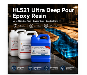 HL521 Deep Pour Epoxy Resin 2:1 Ratio Clear Casting Resin for River Table & Furniture
