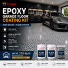 Epoxy Garage Floor Coating Kit with Flakes – High Solids System for 1 Car Garage 275 sq.ft