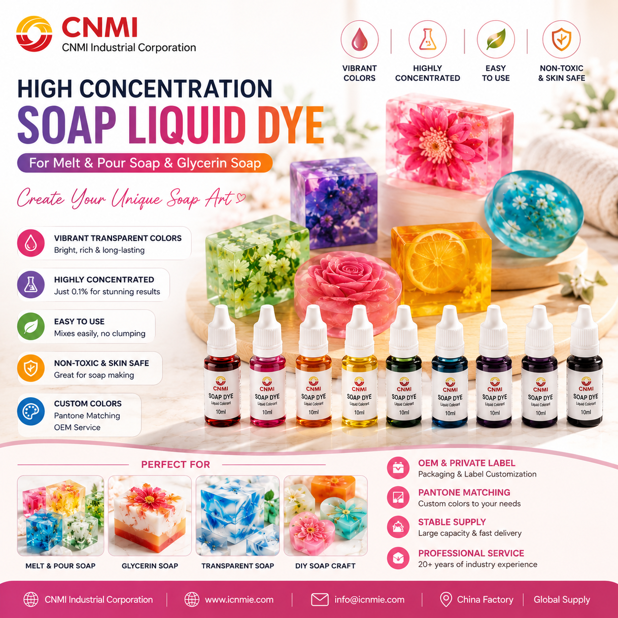  Liquid Pigment Soap Dye Epoxy Resin Dye for Soap Craft| CNMI