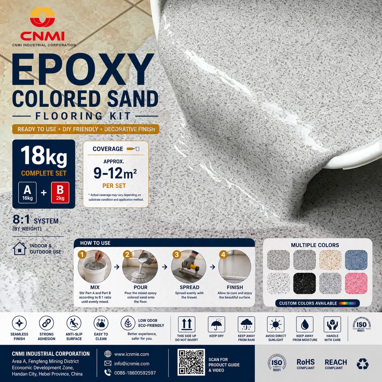 Epoxy Color Sand Floor Coating for Factory & Workshop | CNMI