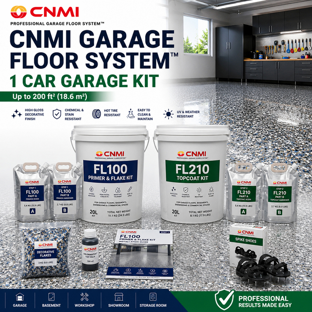 Epoxy Flakes Floor Kit for Garage & Lobby | CNMI